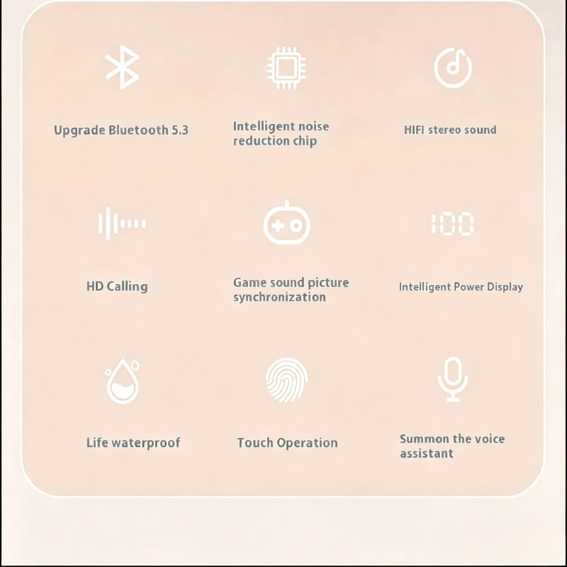 Mini Wireless Earphones Bluetooth 5.4 Headphones with Great Endurance Earbuds With Mic Lightweight for Sleepy Music Video