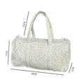 Lightweight Large Capacity Floral Quilted Travel Bag Handheld Diagonal Boston Bag Korean Version Ins Fresh Sweet Cotton Bag
