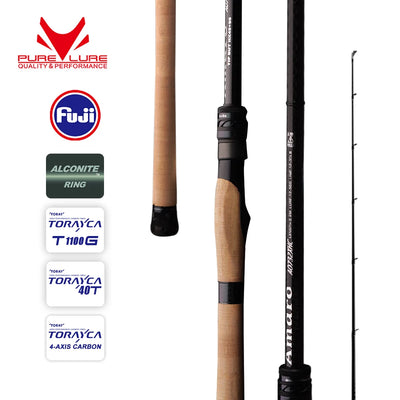 PURELURE NEW Amaro Pro Spinning Rod For Bass High Carbon | SAMAG