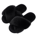 Shevalues Fashion Fluffy Home Slippers For Women Winter Indoor Open Toe Furry Cotton Shoes New Casual Furry Cozy Soft Slippers