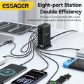 Essager 380W GaN Fast Charging Charger Stand 8-in-1 Desktop Laptop Charging Dock for iPhone 17/16/15 pro Max MacBook Air Xiaomi