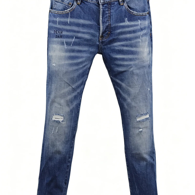 6057 Four Seasons New Men's Wear Washed Ripped Patch | SAMAG