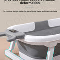 Foldable Silicone Baby Bathtub with Temperature Sensing, Non-Slip & Portable Infant Bath