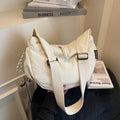 New Women Texture and Versatile Hobo Bags Large Capacity Crossbody Bags Fashion Casual Simple Storage Bags for College Students