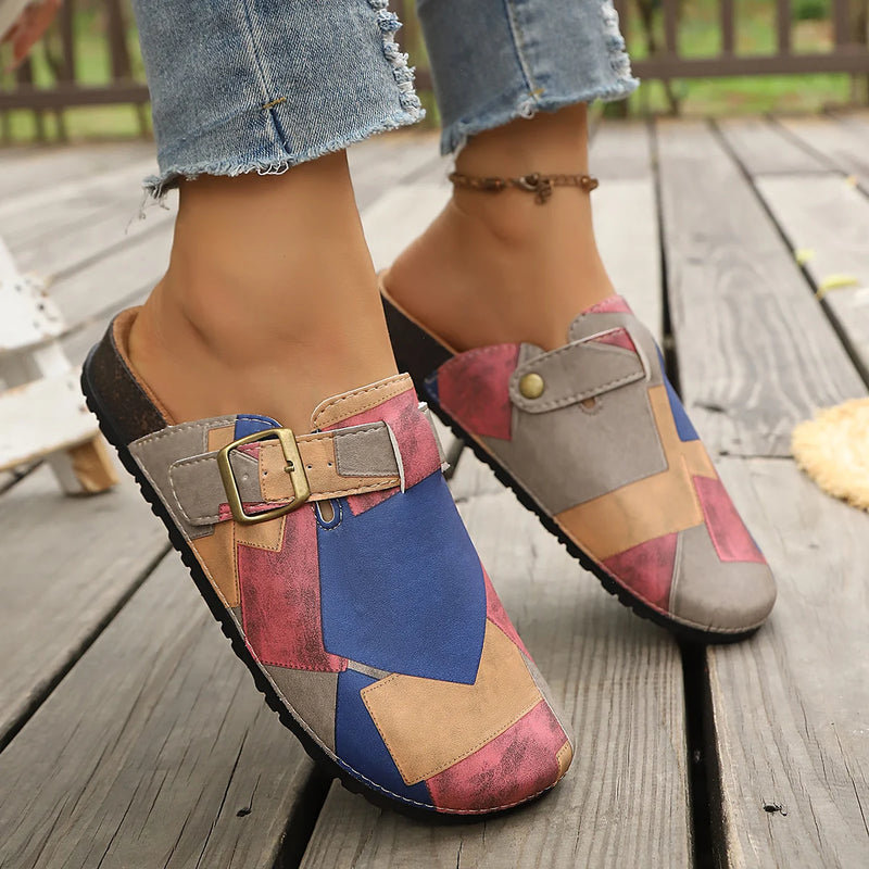 Spring/ Autumn Elegant Color Blocked Street Casual Mueller Shoes Fashionable Hot Selling New Comfortable Plus Size Women's Shoes