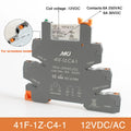 Din Rail Slim Relay Module 41F - 1Z - C4 - 1 Integrated PCB Mount Power With Holder 12V 24V ACDC 220V - Visuel 21 | SAMAG
