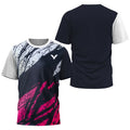 2025 Breathable Badminton Tennis T-shirt Men's Fashion Sportswear Top Men's Fitness Short Sleeve Outdoor Sportswear Soft and Com
