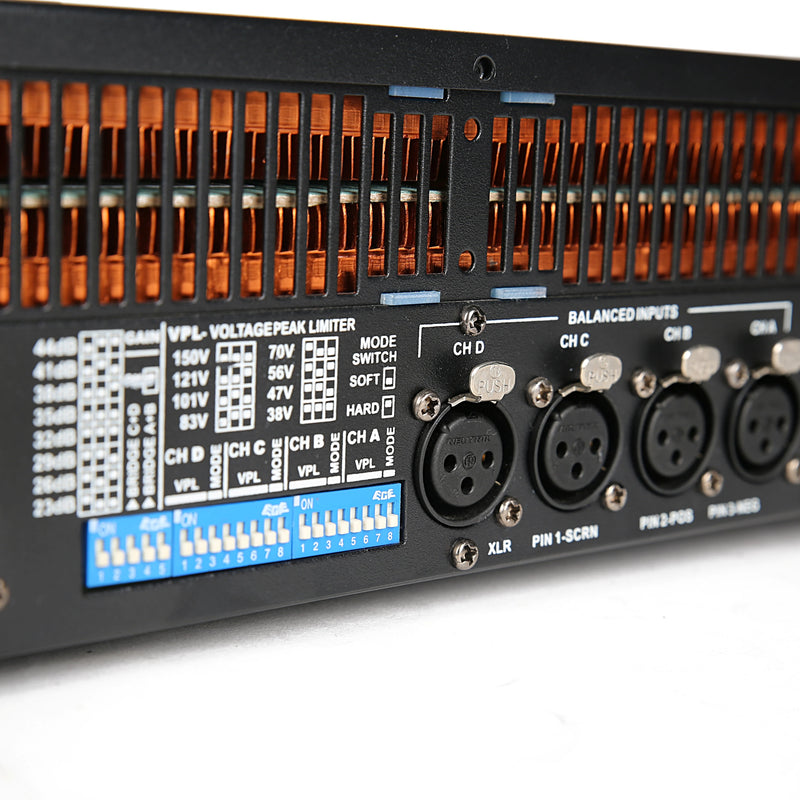 FP10000Q 4 Channel Professional Power Amplifier | 4x1350W/8Ω 4x2500W/2Ω 2x5000W Bridge Amp for Stage, DJ, Concert, Live Sound