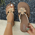 Women's Leopard Print Flip Flops Thick Sole Comfortable Summer Beach Casual Flat Slippers