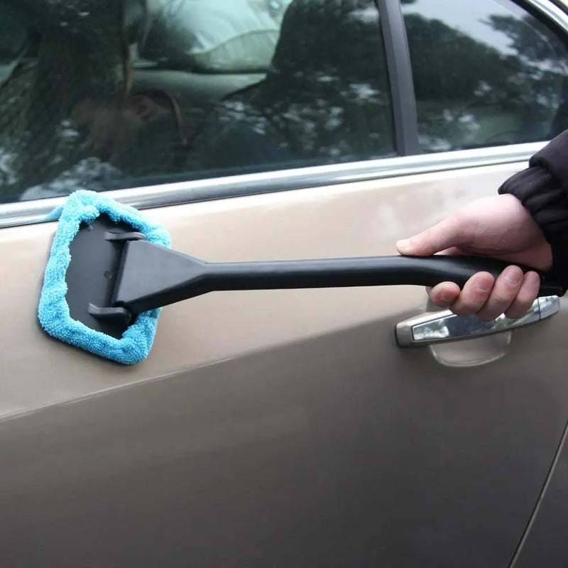 Car Washing Tools Window Cleaning Brush Microfiber Windshield Dust Fog Moisture Clean Wash Brush Washable With Long Handle