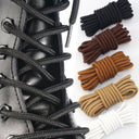 / Pair Round Solid Polyester Black Brown Shoelaces | SAMAG