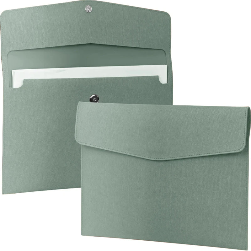 A4 Portable File Storage Bag Durable PU Material Expandable Folder - Popular File Storage Manager