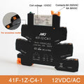 Din Rail Slim Relay Module 41F - 1Z - C4 - 1 Integrated PCB Mount Power With Holder 12V 24V ACDC 220V - Visuel 23 | SAMAG