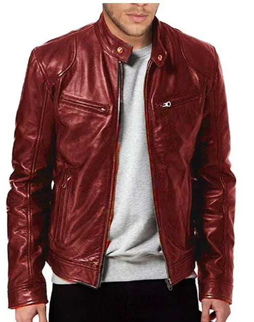 Spliced Faux Leather Men Coats Solid  Long Sleeve Cardigan Zipper Suede Outerwear Smart Casual Loose Pockets Solid Winter