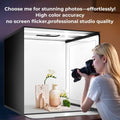 45/65cm Studio LED Light Box with Background Ring Light Board Studio Softbox Folding Photography Box and Bag For Studio Shooting
