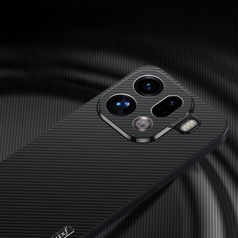 Carbon Fiber Pattern Non-slip Phone Case For Oppo Find X9 X9Pro Shockproof Silicone Lens Protection Cover For Find X9 Pro Shell