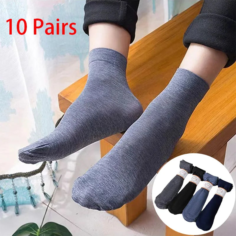 10 Pairs Men Fashion Spring Summer Thin Socks Stockings | SAMAG