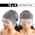 30 inch Lace Front Wig Straight Lace Frontal Wigs Pre Plucked 200% Density 13X4 Brazilian Human Hair Wig For Women Natural Black