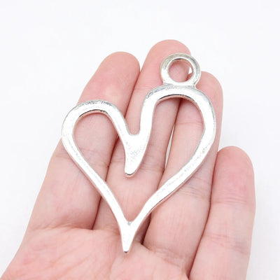 WYSIWYG 66x46mm Vintage Big Hollow Heart Charm | SAMAG