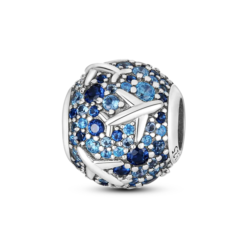 925 Sterling Silver Ocean Theme Charm Beads For Women Blue Wave Dolphin Seashell Compatible Summer Beach Vacation Jewelry