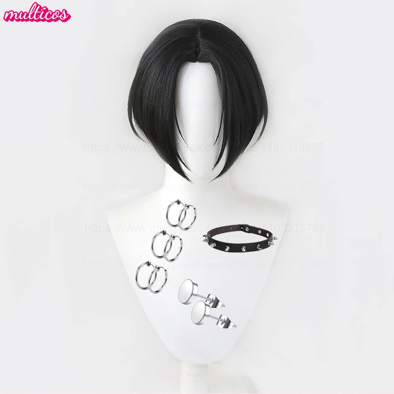 High Quality Oosaki Nana Cosplay Wig Nana Osaki Wig Short Black Scalp Heat Resistant Synthetic Hair Halloween Anime Wigs +WigCap
