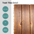 30PCS Outdoor Ground Decoration Of Household Splicing Solid Wood Flooring, Terrace, Courtyard, Balcony Renovation