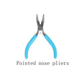 6pcs/set DIY Hand-operated Pliers 4 Tweezers 1 Golden Ring 1 Opening Tool,  Beading Repair Supplies Wire Wrapping Multifunctiona