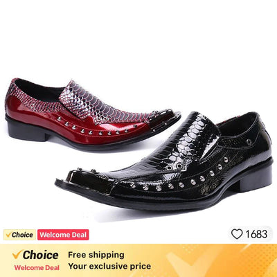 Italian Men's Genuine Leather Shoes Fashion Formal Oxford | SAMAG