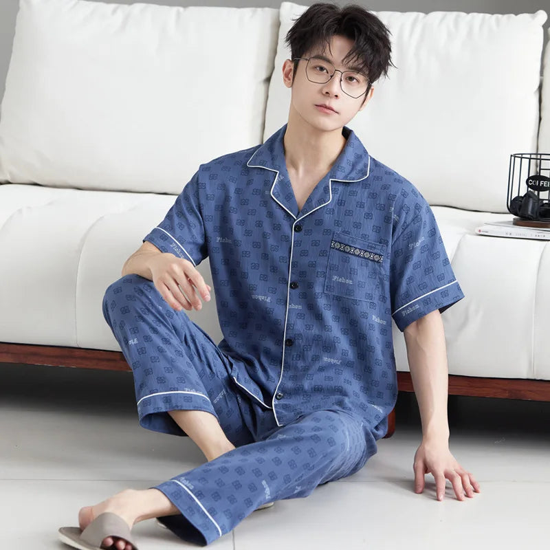 Men's Pajamas Sets Room Wear Men's Home Clothes Comfortable Man Pajamas Cholovіcha Set Pajama for Man Sleepwear Mens Pyjamas