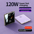 Lenovo New 500000mAh Mini Power Bank Built-in 4 Cables Large Capacity Super Fast Charging External Battery for IPhone Samsung