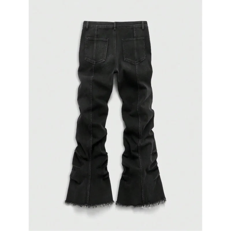 Men's Jeans Fashion High Waist Ripped Skinny Bootcut Man | SAMAG