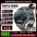 TANK Ultra 1400mAh Battery Military Smart Watch 10ATM Waterproof Heart Rate Tactical LED Flashlight Men - Visuel 9 | SAMAG