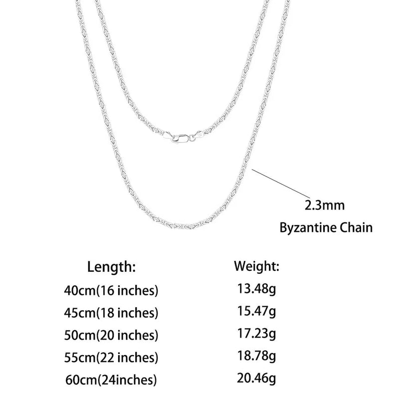 ORSA JEWELS 100% 925 Sterling Silver Link Chain Necklaces Minimalism Snake/Paperclip/Box/Figaro/Chopin/Cuban Chains 40-60cm