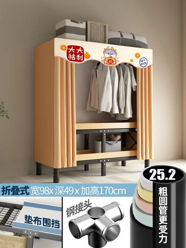 Folding Steel Frame Wardrobe Installation - Free Open Closet Durable and Economic Storage Cabinet for - View 25 | SAMAG