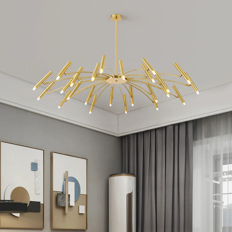 Black Chandelier Living room Foyer Hotel Large Chandelier Indoor Nordic Post Modern Loft Industiral Vintage Chandelier Lighting