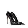 Leather Black Fashion Stiletto High Heels Women's 2025 New Pointed Shallow Mouth Single Shoes