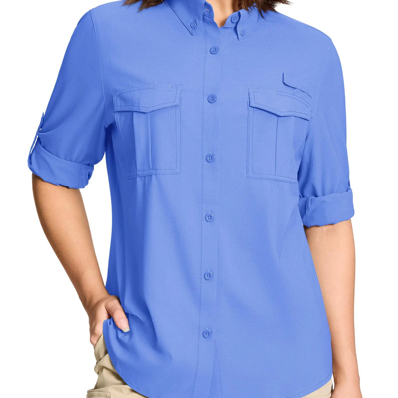 TACVASEN Women's UPF50+ Quick Dry Hiking Fishing Blouse - View 13 | SAMAG