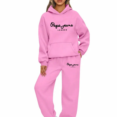 Women's Print Hooded Sweatshirts Suit Outfits Clothing | SAMAG