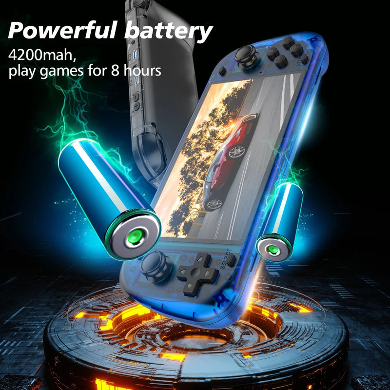 R50S Handheld Game Consolas 5.1 Inch 128G Retro Portable Gaming Player with Dual Joystick Two player Online