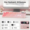 EPOMAKER TH108 V2 PRO Full Size ANSI US Layout Gasket Tri-mode Wireless Mechanical Gaming Keyboard with RGB Backlight for Mac/PC