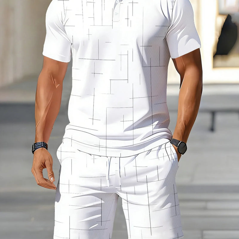 Summer New Men's Polo Shirt Set - Street Casual Fashion | SAMAG