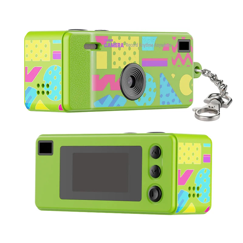 Digital Camera 0.96 Inch Mini Keychain Camera Retro Support Memory Card 1080P Very Small Camcorder Video Recorder with Flash