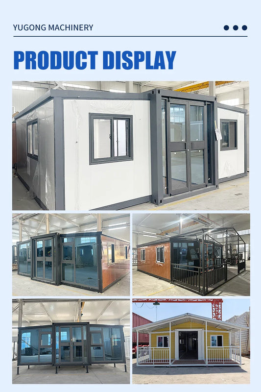 20FT/40 Portable Folding Steel Container House Prefabricated Tiny Home with 2/3 Bedroom Modular Expandable Housing customizable