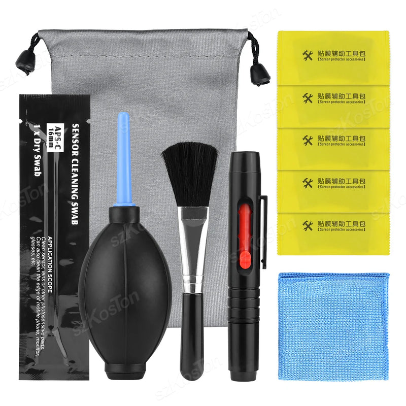 Professional DSLR Camera Cleaning Kit with Cleaning Swabs Microfiber Cloths Camera Cleaning Pen for Camera Lens Optical Lens