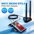 WIFI 7 BE200 BT5.4 FV - BE8800RGB PCIE Adapter WiFi7 802.11BE External Antenna 120CM Cable Wireless Network Card For | SAMAG