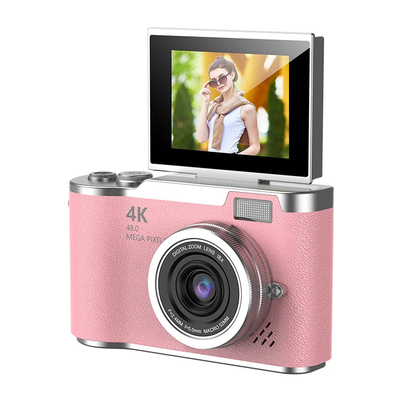 Digital Camera，2.4-inch HD rotating screen，4K video recording，800mAh battery capacity，48 megapixels，Beauty function，Autofocus