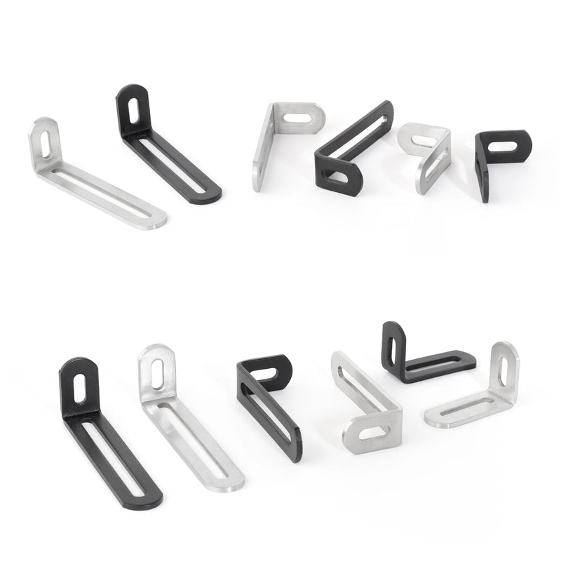 Stainless Steel Adjustable Corner Bracket Heavy Duty Metal 90 Degree L Shaped Angle Corner Braces for Wooden Shelf Furniture