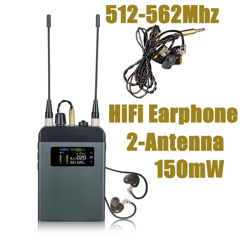 Leicozic PM10 True Diversity Stereo Wireless In Ear Monitoring System 150M 2x150mW Hifi Sound System In-Ear IEM Pro Stage Audio