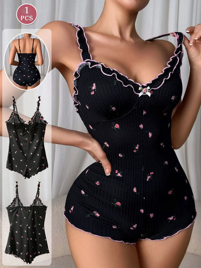 Women's One - Piece Sleeveless Pajama Jumpsuit, Suitable | SAMAG
