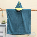 Comfortable Cartoon Baby Bath Towel Quick-Drying with Hat Cartoon Cloak Towel Absorbent Coral Velvet Hooded Bathrobe Children